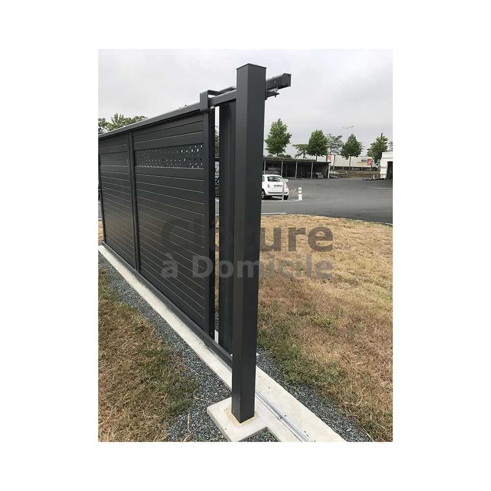 Poteau de guidage pour portail coulissant 100 X100 (à sceller) Lg — free download