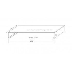 Jonction de couvertine 70 x 273 x 1 mm