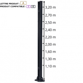 Poteau easy clip