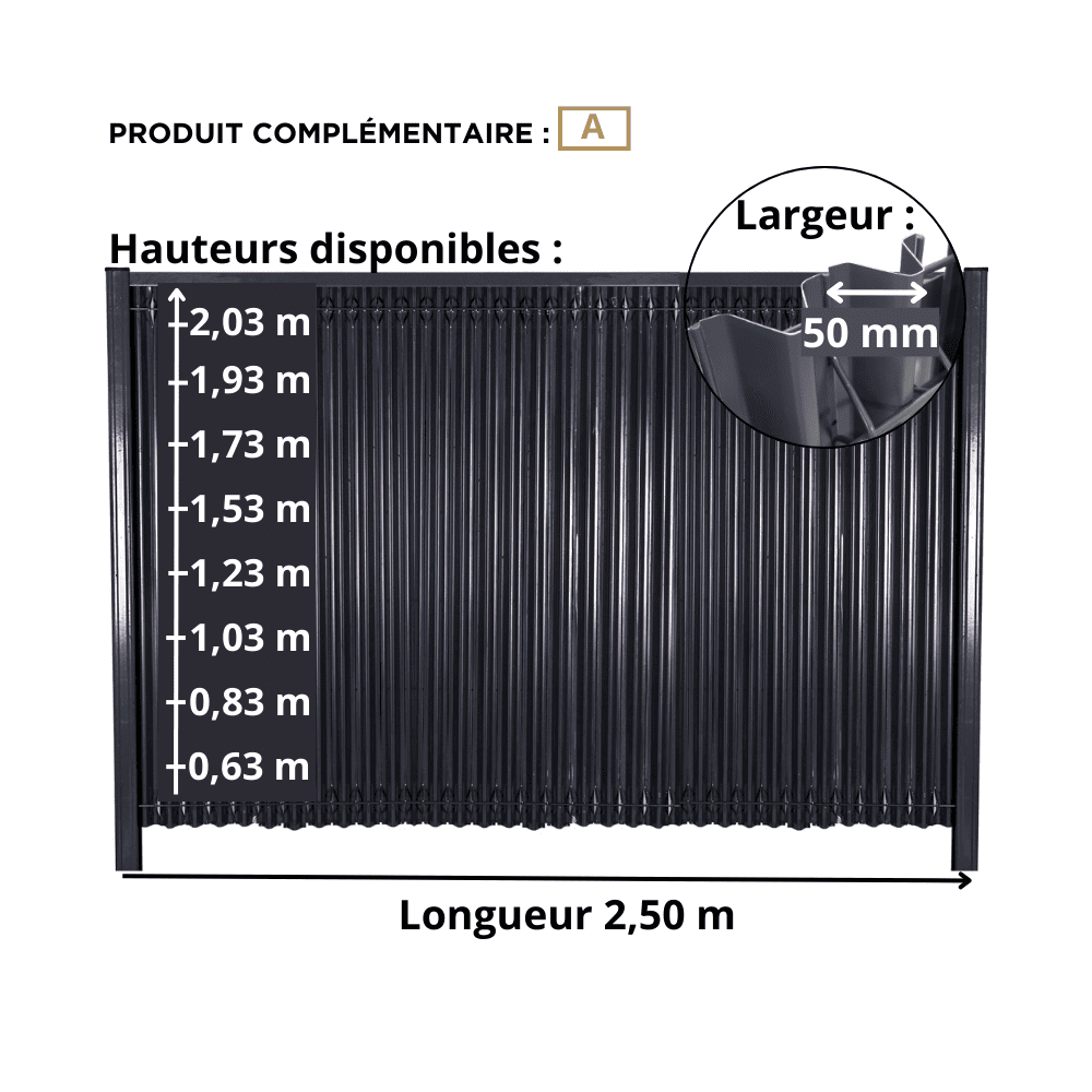 Kit occultant en Aluminium - 45 lames Kit occultant en Aluminium - 45 lames