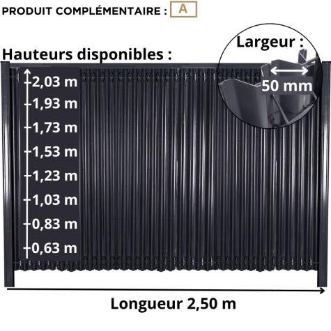 Kit occultant en Aluminium - 45 lames