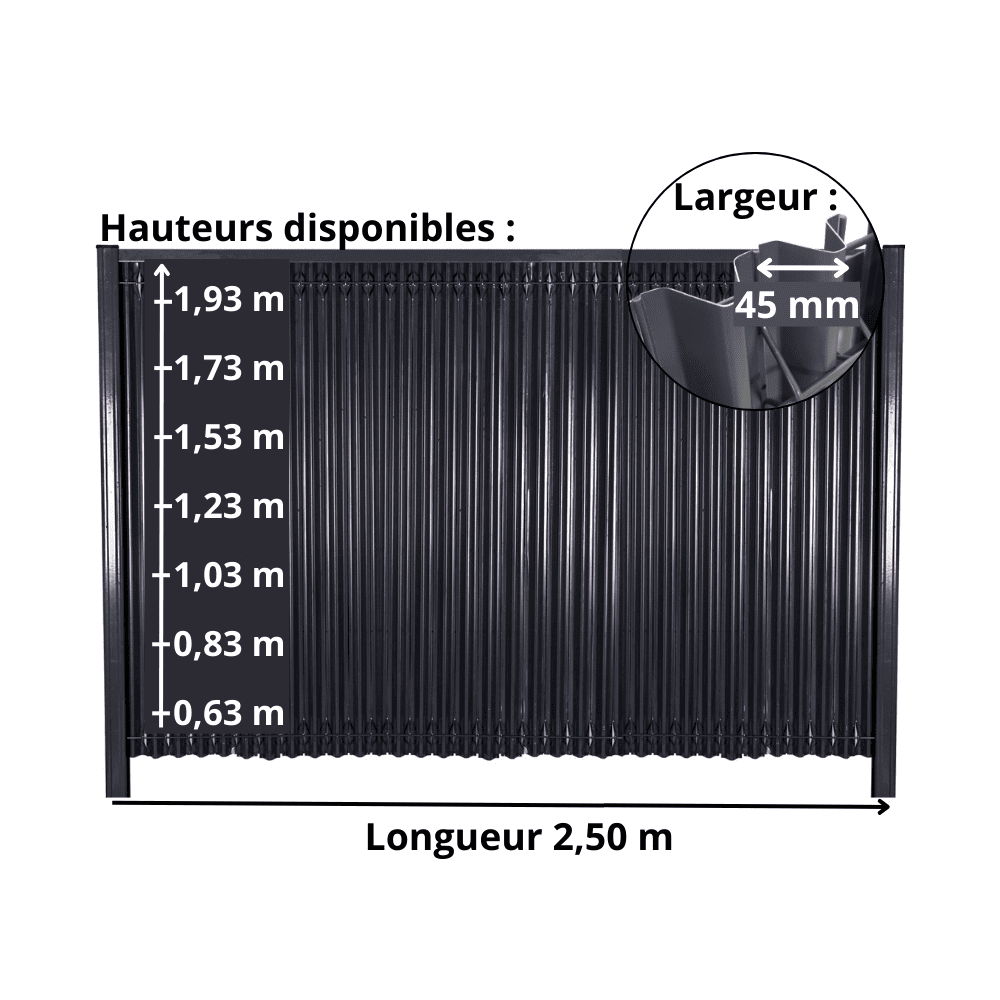 Kit occultant en Aluminium - 50 lames Kit occultant en Aluminium - 50 lames