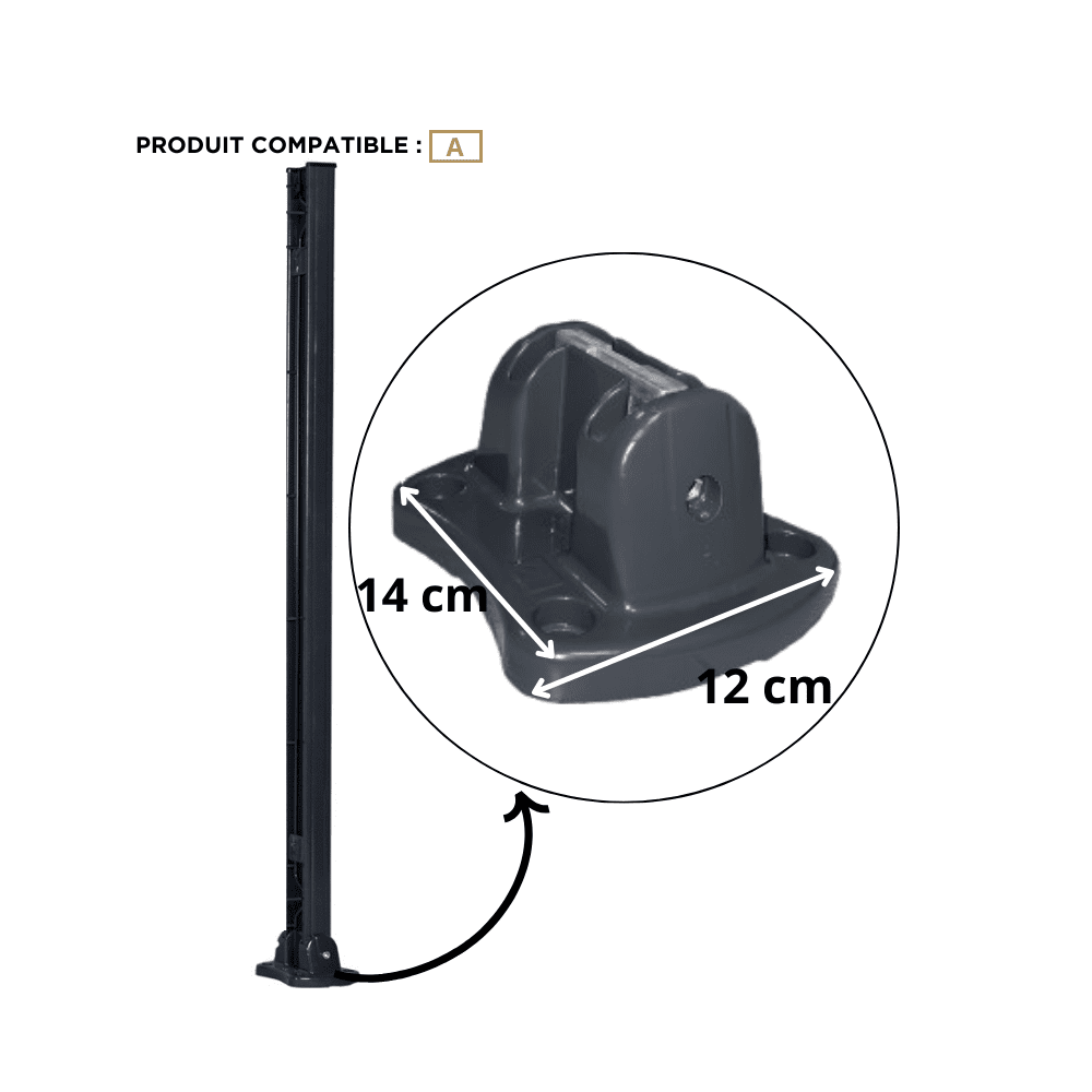 Platine pour poteau Easy clip Platine pour poteau Easy clip