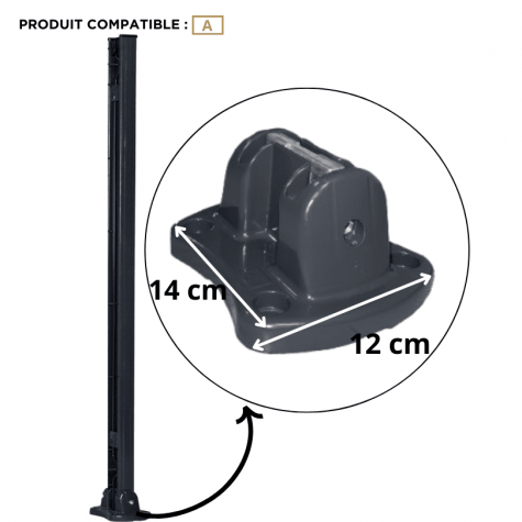 Platine pour poteau Easy clip