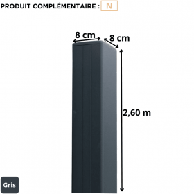 poteau aluminium clôture