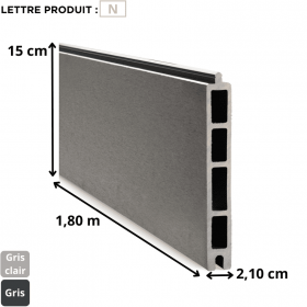 lame intermédiaire composite gris 7016