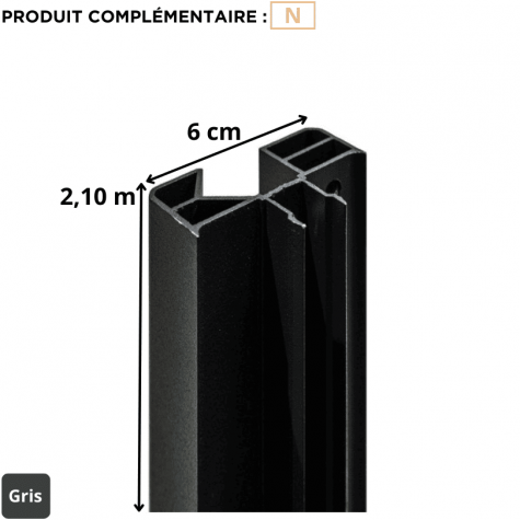 demi-poteau pour composite