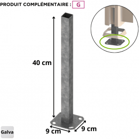 Platine pour poteau en PVC