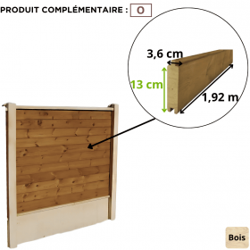 clôture bois béton lame bois 36mm