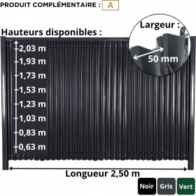 Kit occultant en Aluminium - 45 lames