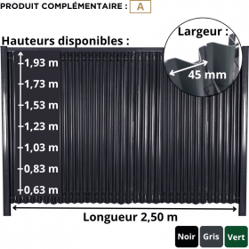 Kit occultant en Aluminium - 50 lames