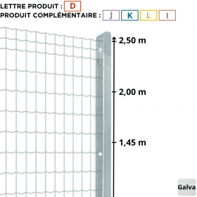 Piquet Poteau en T - Galvanisé