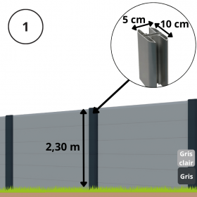 Poteau aluminium