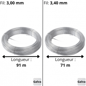 Bobine fil de 5 kgs galvanisé