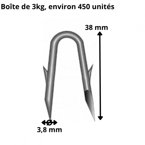 Crampillon harpon 3,85 x 35 mm