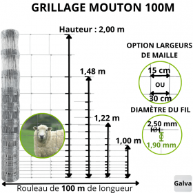Grillage mouton 100m