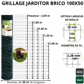 Grillage Jarditor brico 100x50