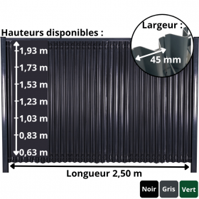 Kit occultant en Aluminium - 50 lames