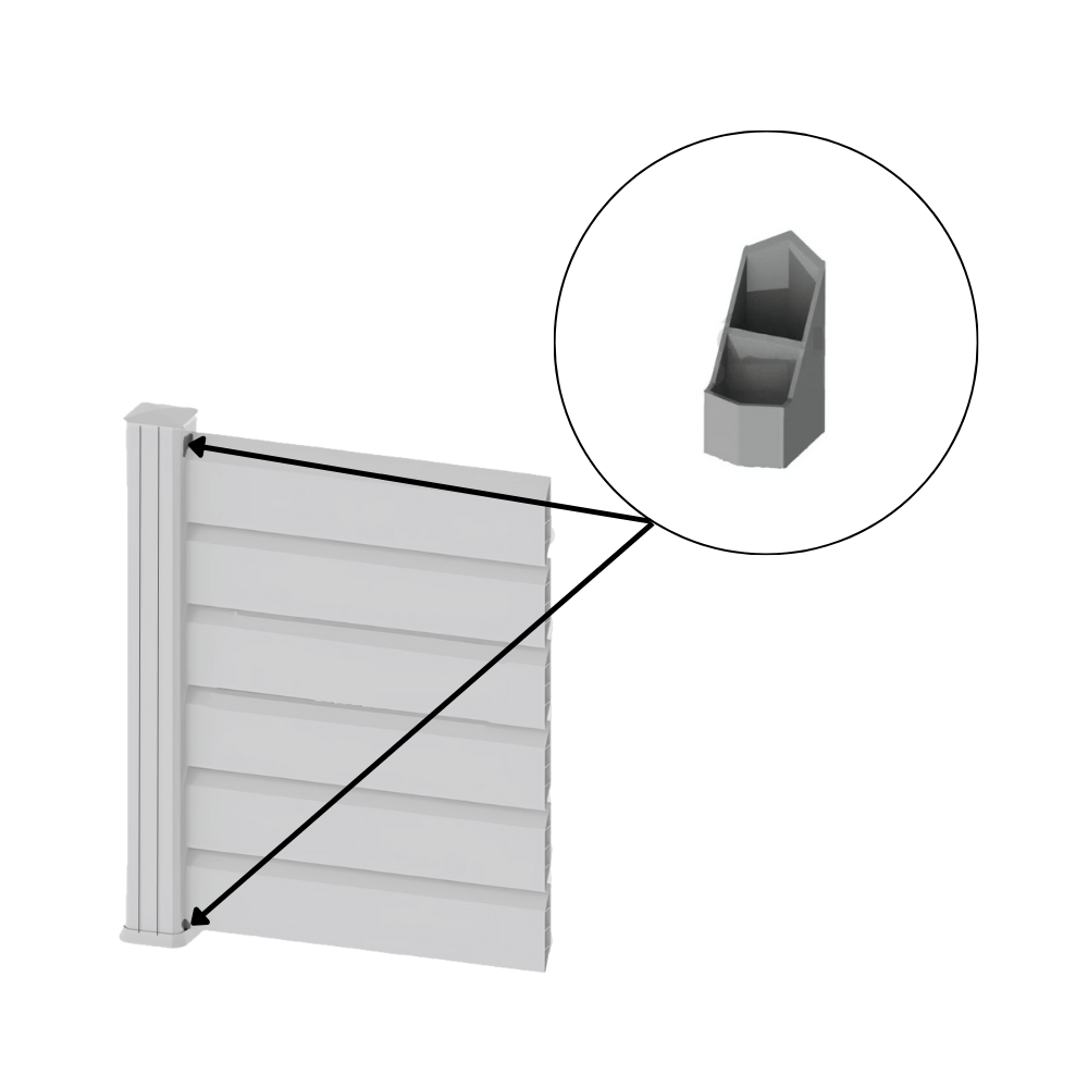 Entretoise de finition en PVC Entretoise de finition en PVC