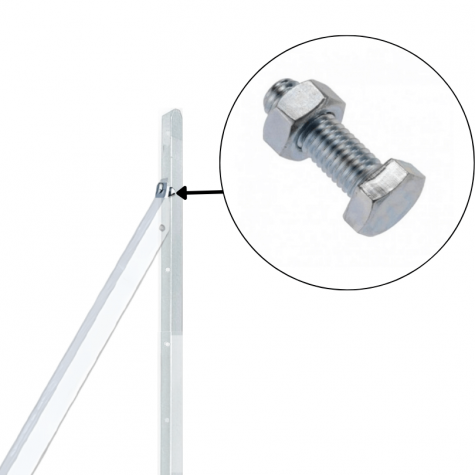 Fixation boulon pour jambe de force