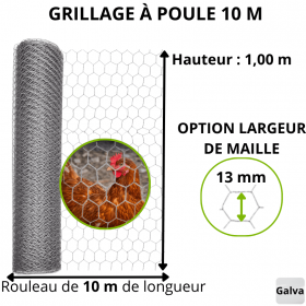 Grillage à poule 10m