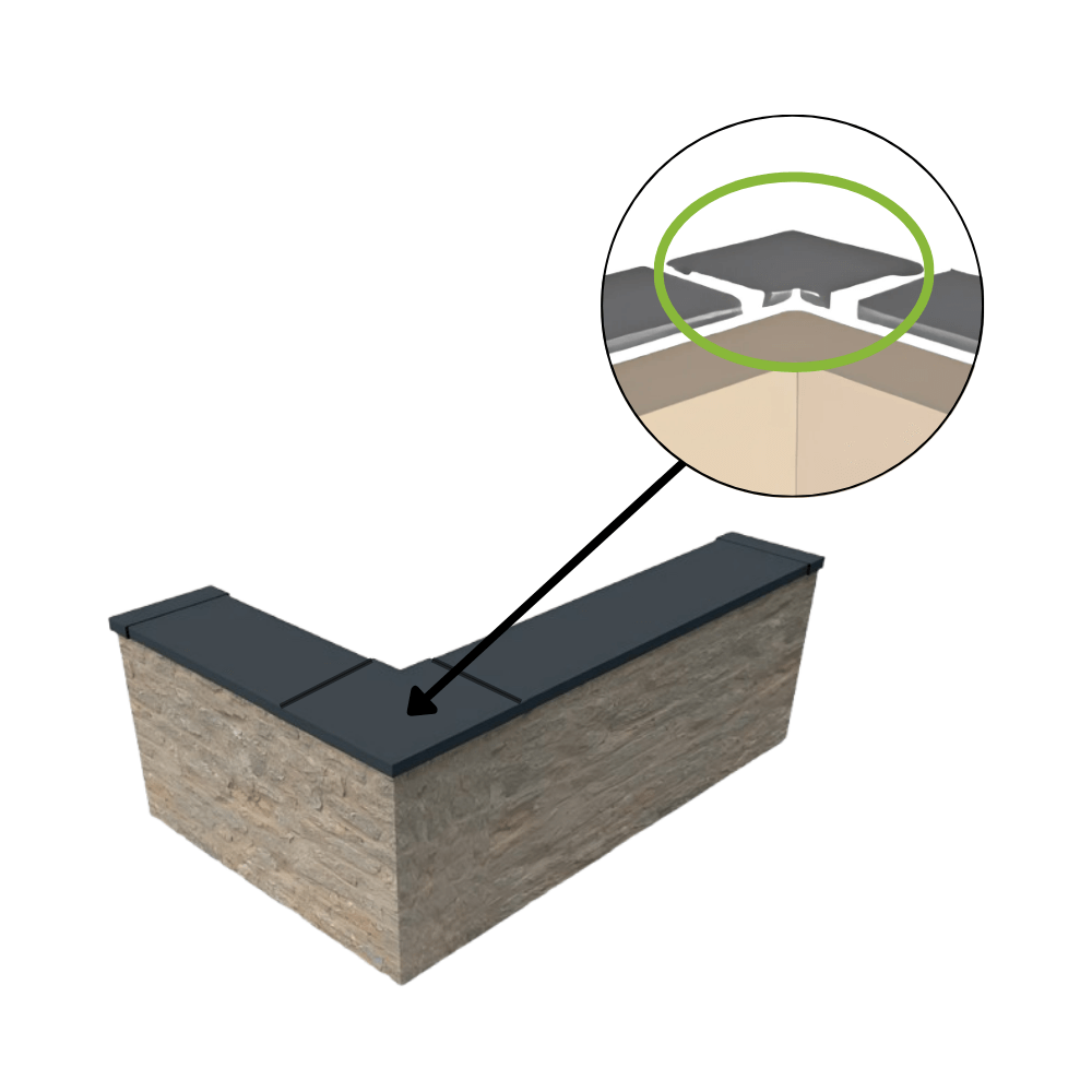 Angle de couvertine Angle de couvertine