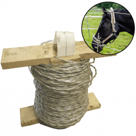 Double cable lisse galvanisé pour chevaux