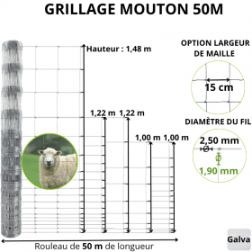 Grillage à mouton 50 m