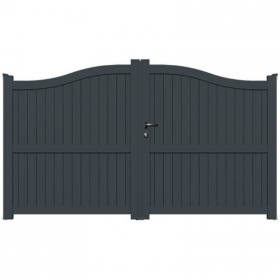 Portail alu 2 battants cdg plein VENISE 7016