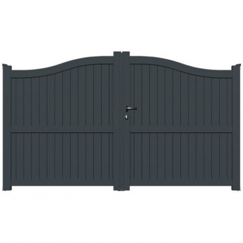 Portail alu 2 battants cdg plein VENISE 7016