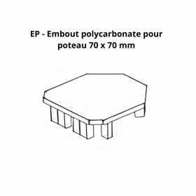 Embout pour poteau ALUCLOS