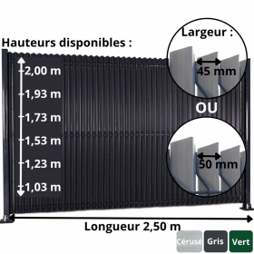 Kit d'occultation PVC Triangle